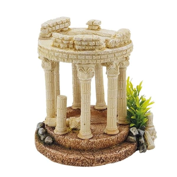 Akvarium dekoration antika kolonner med växter Nobby Pet