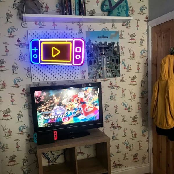 Gamepad-formade LED-neonskyltar - Neonvägglampa Neon Gaming för spelarens sovrum, tonårsrum, dekoration (Gamepad)