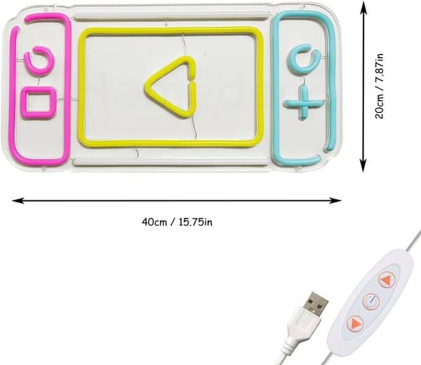 Gamepad-formade LED-neonskyltar - Neonvägglampa Neon Gaming för spelarens sovrum, tonårsrum, dekoration (Gamepad)