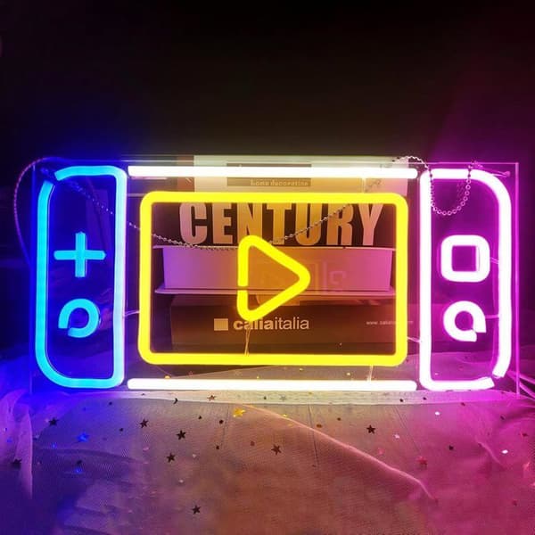 Gamepad-formade LED-neonskyltar - Neonvägglampa Neon Gaming för spelarens sovrum, tonårsrum, dekoration (Gamepad)