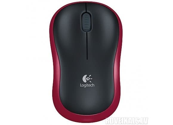 PC-mus, M185 Dark Red 910-002240, Logitech Sort, Rød