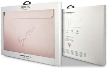 Väska för anteckningsbok Original Laptop-fodral Saffiano Script GUCS13PUSASLG 13" Rosa, Guess