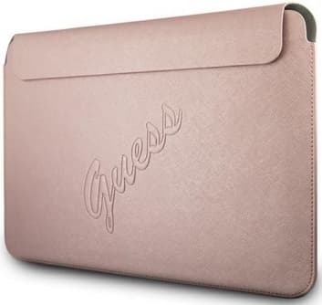 Väska för anteckningsbok Original Laptop-fodral Saffiano Script GUCS13PUSASLG 13" Rosa, Guess