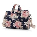Miniatyrbillede 1 af 6: Bag for notebook BRIEFCASE LAPTOP 13-14 NAVY ROSE, CANVASLIFE