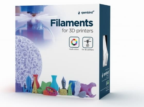 Filament PETG 1,75 mm svart 3DP-PETG1,75-01-BK 1KG, Gembird