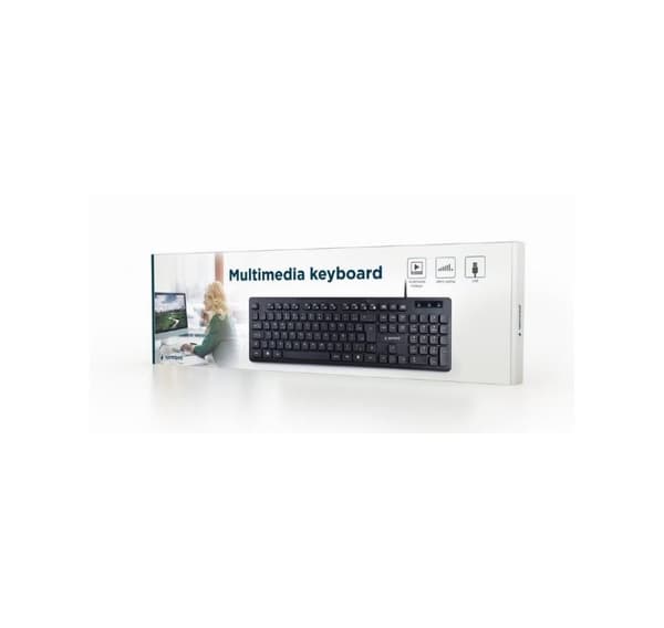Keyboard multimedia usb eng/black kb-mch-04, Gembird