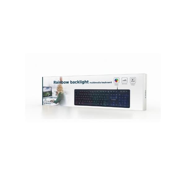 Tangentbord multimedia usb eng/svart kb-uml-02, Gembird