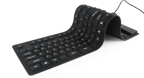 Näppäimistö joustava usb eng/musta kb-109f-b, Gembird