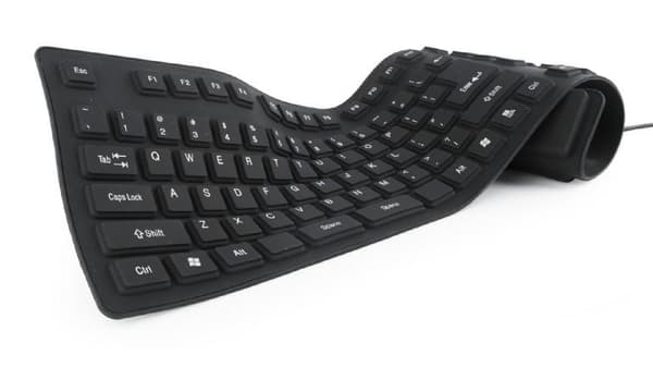 Näppäimistö joustava usb eng/musta kb-109f-b, Gembird musta