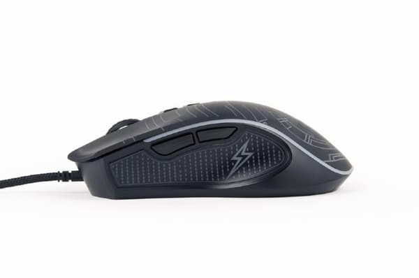 Mus usb optiskt spel/svart musg-rgb-01, Gembird