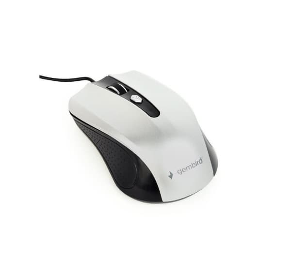 Mus usb optisk svart/silver/mus-4b-01-bs, Gembird Svart, Silver