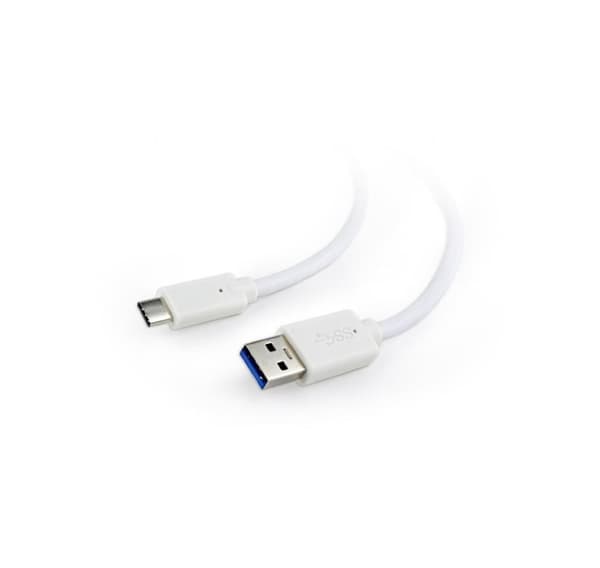 Kaapeli usb-c - usb3 0,1 m valkoinen/ccp-usb3-amcm-w-0,1 m, Gembird