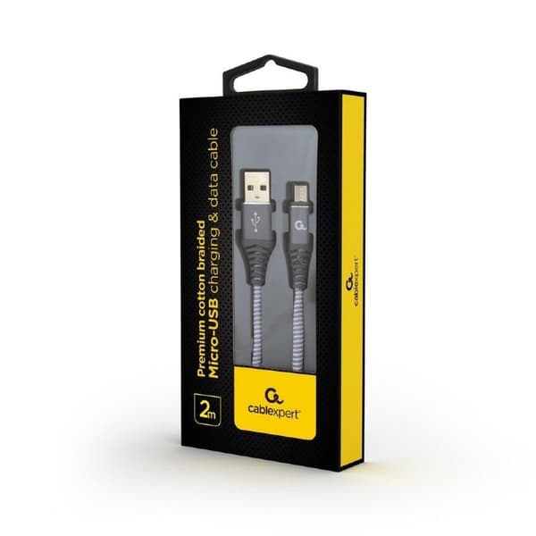 Kabel usb2 till micro-usb 2m/cc-usb2b-ammbm-2m-wb2, Gembird