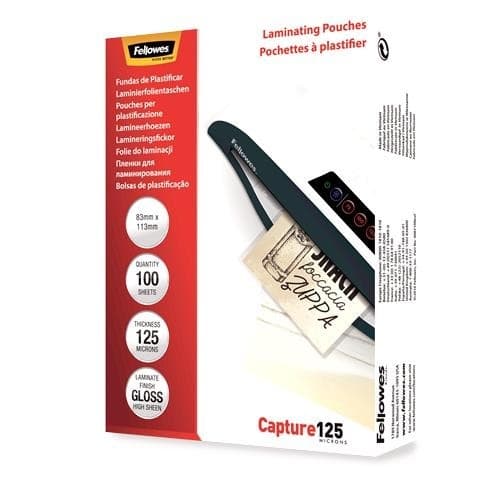 Lamineringspåse glansigt kort/125 100 st 5307101, Fellowes