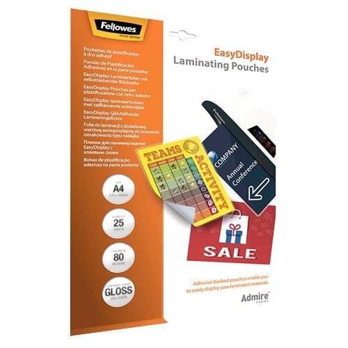 Lamineringspåse easydisplay/a4 80 25st 5601703, Fellowes