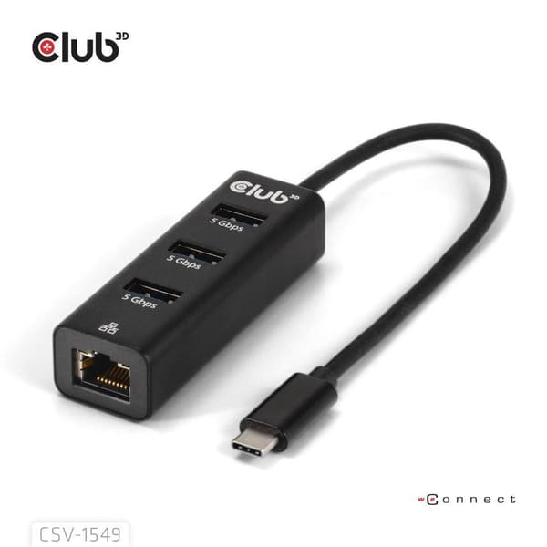 I/o hub usb-c 3port/csv-1549, Club3d