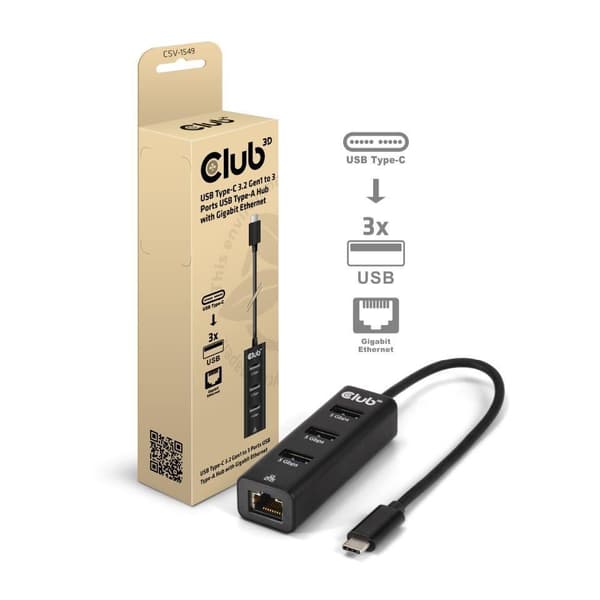 I/o hub usb-c 3port/csv-1549, Club3d