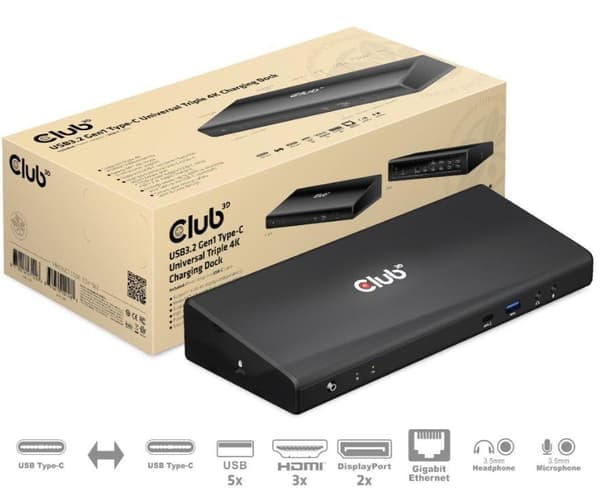 Nb acc dockingstation/usb-c 60w csv-1562, Club3d