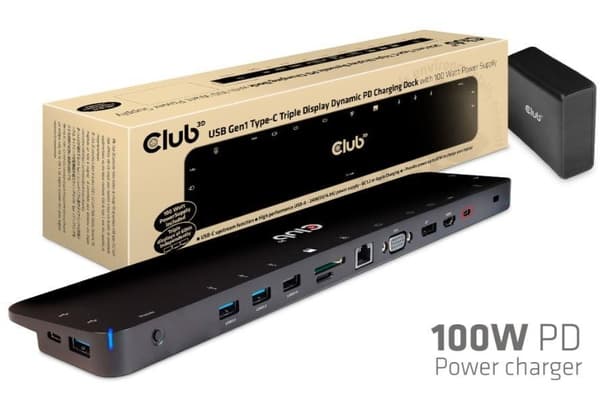Nb acc dockingstation/usb-c 100w csv-1564w100, Club3d