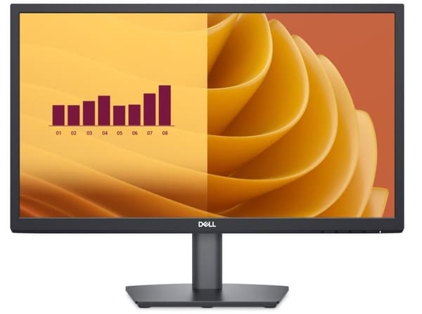 LCD-skærm e2225h (22", business, panel va, 1920x1080, 16:9, 75 hz, mat, 5 ms, tilt, farve sort, 210-bnjm), Dell Sort