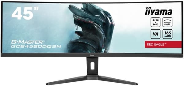 LCD Monitor IIYAMA GCB4580DQSN-B1 (45", Curved, Panel VA, 5120x1440, 32:9, 165Hz, Matte, 0.8 ms, Speakers, Height adjustable)