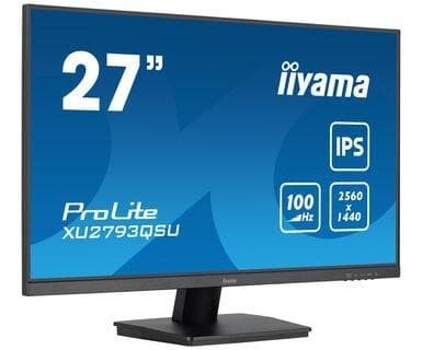 LCD Monitor IIYAMA 27" (Business, Panel IPS, 2560x1440, 16:9, 100Hz, Matte, 1 ms, Speakers, Tilt, Colour Black, XU2793QSU-B6)