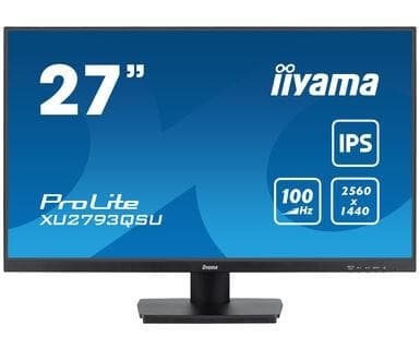 LCD Monitor IIYAMA 27" (Business, Panel IPS, 2560x1440, 16:9, 100Hz, Matte, 1 ms, Speakers, Tilt, Colour Black, XU2793QSU-B6)