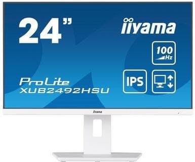LCD Monitor IIYAMA 23.8" (Business, Panel IPS, 1920x1080, 16:9, 100Hz, Matte, 0.4 ms, Speakers, Swivel, Pivot) Vit
