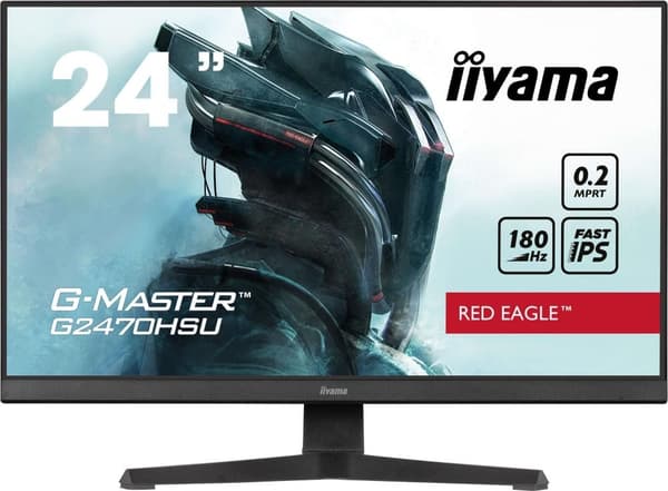 LCD Monitor IIYAMA G2470HSU-B6 (24", Panel IPS, 1920x1080, 16:9, 180Hz, Matte, 0.2 ms, Speakers, Colour Black, G2470HSU-B6)