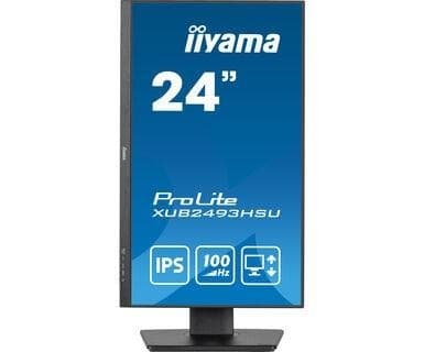 LCD Monitor IIYAMA 23.8" (Business, Panel IPS, 1920x1080, 16:9, 100Hz, Matte, 1 ms, Speakers, Swivel, Pivot, Height adjustable)