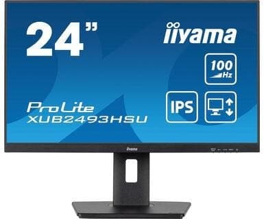 LCD Monitor IIYAMA 23.8" (Business, Panel IPS, 1920x1080, 16:9, 100Hz, Matte, 1 ms, Speakers, Swivel, Pivot, Height adjustable)