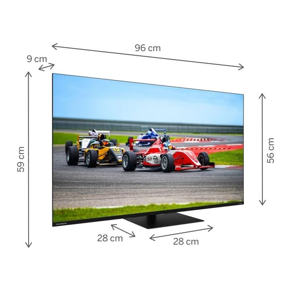 TV Set THOMSON 43" (4K/Smart, QLED, 3840x2160, Wireless LAN, Bluetooth, Google TV, Black, 43QG7C14)