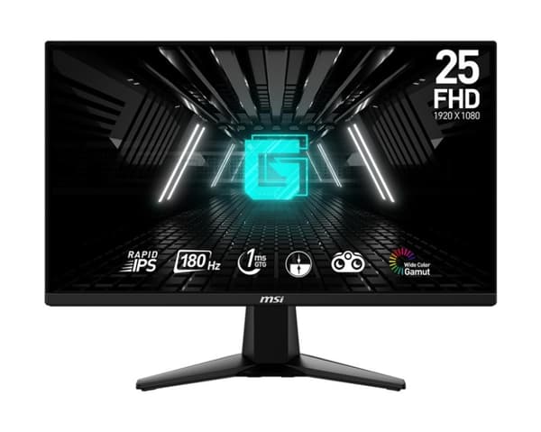 LCD Monitor MSI G255F (24.5", Gaming, Panel IPS, 1920x1080, 16:9, 180 Hz, 1 ms, G255F) Sort