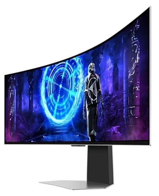 Monitor SAMSUNG 49" (Gaming/Curved, 5120x1440, 32:9, 0.03 ms, Speakers, Height adjustable, Tilt, Colour Silver, LS49DG950SUXEN)