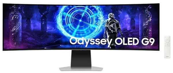 Monitor SAMSUNG 49" (Gaming/Curved, 5120x1440, 32:9, 0.03 ms, Speakers, Height adjustable, Tilt, Colour Silver, LS49DG950SUXEN) Sølv
