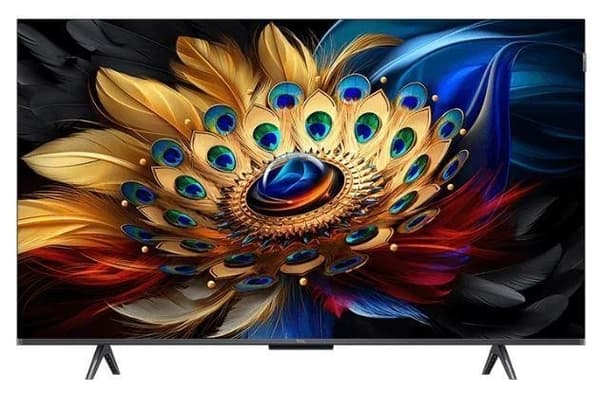 TV Set TCL 55" (4K/Smart, QLED, 3840x2160, Wireless LAN, Bluetooth, Google TV, Black, 55C655)