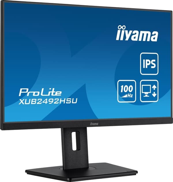 LCD Monitor IIYAMA XUB2492HSU-B6 (24", Panel IPS, 1920x1080, 16:9, Matte, 0.4 ms, Speakers, Swivel, Pivot, Height adjustable)