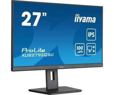 LCD Monitor IIYAMA 27" (Business, Panel IPS, 2560x1440, 16:9, 100Hz, Matte, 0.4 ms, Speakers, Swivel, Pivot, Height adjustable)
