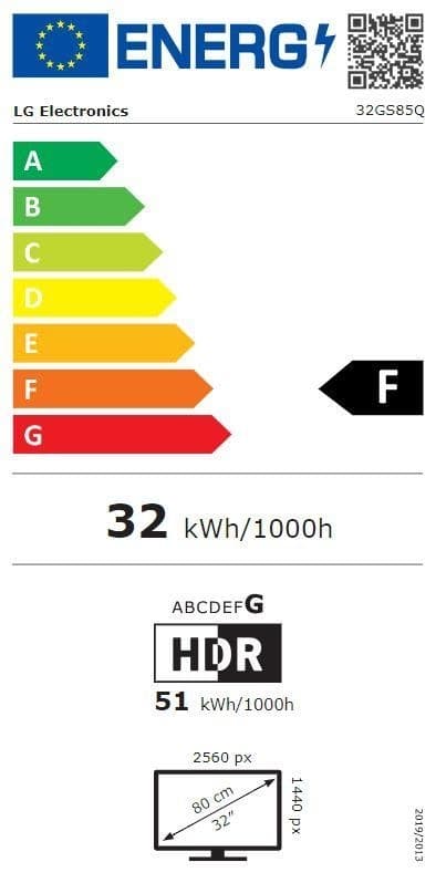LCD Monitor LG 31.5" (Panel IPS, 2560x1440, 16:9, 180Hz, 1 ms, Pivot, Height adjustable, Tilt, Colour Black, 32GS85Q-B)