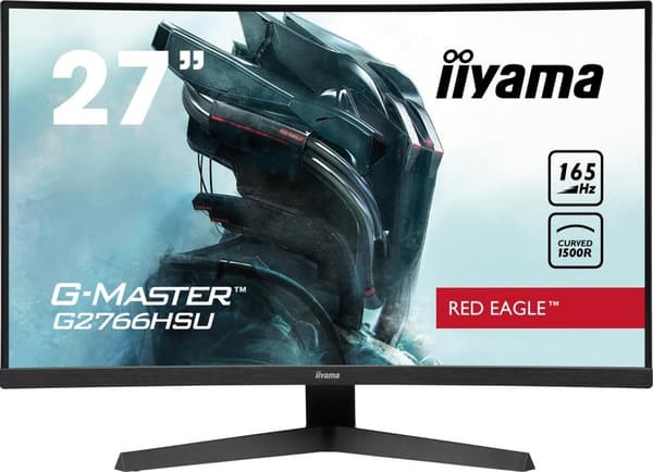 LCD Monitor IIYAMA G2766HSU-B1 (27", Gaming/Curved, Panel VA, 1920x1080, 16:9, 165Hz, Matte, 1 ms, Speakers, G2766HSU-B1)