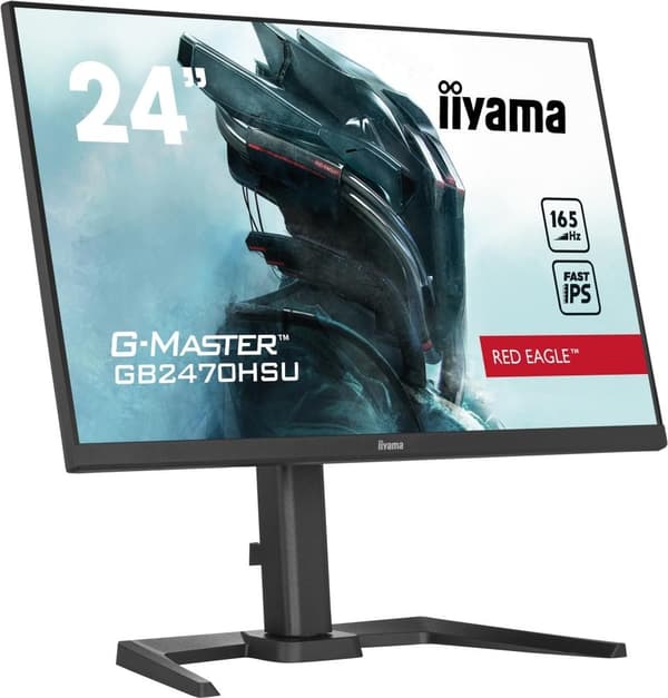 LCD Monitor IIYAMA GB2470HSU-B5 (24", Panel IPS, 1920x1080, 16:9, 165Hz, Matte, 0.8 ms, Speakers, Pivot, Height adjustable)