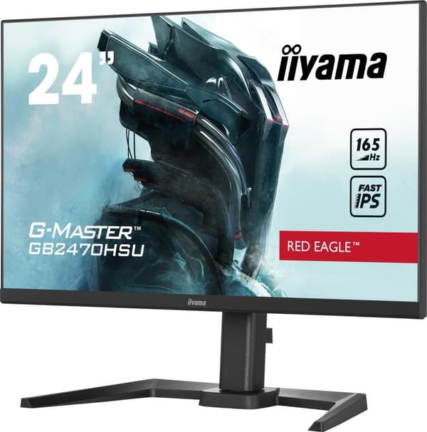 LCD Monitor IIYAMA GB2470HSU-B5 (24", Panel IPS, 1920x1080, 16:9, 165Hz, Matte, 0.8 ms, Speakers, Pivot, Height adjustable)