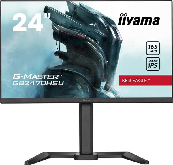 LCD Monitor IIYAMA GB2470HSU-B5 (24", Panel IPS, 1920x1080, 16:9, 165Hz, Matte, 0.8 ms, Speakers, Pivot, Height adjustable) Svart
