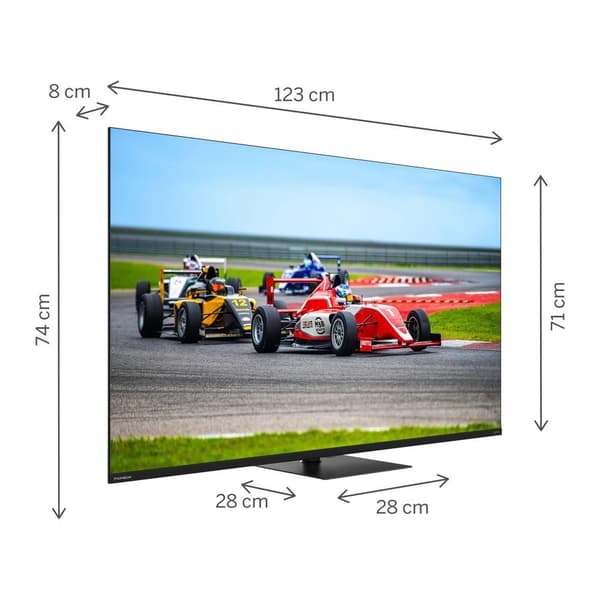 TV set  55" (4k/smart, qled, 3840x2160, wireless lan, bluetooth, google TV, black, 55qg7c14), Thomson