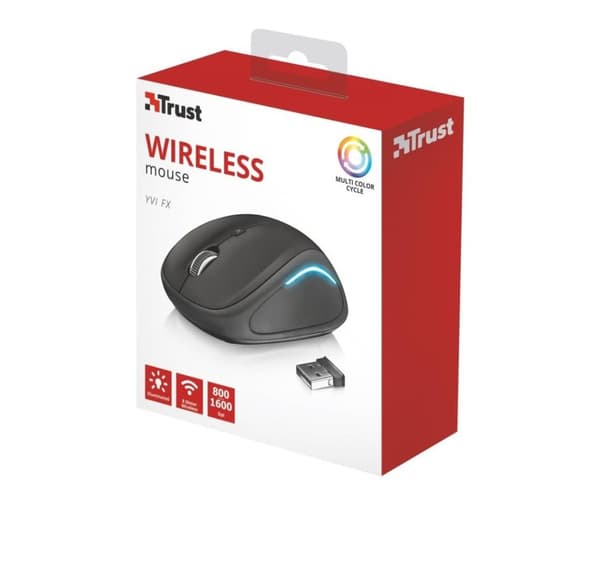 Mus usb optisk wrl yvi fx/svart 22333, Trust