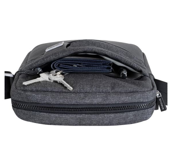 Tablettfodral crossbody 11"/8811 svartmelerad, Rivacase