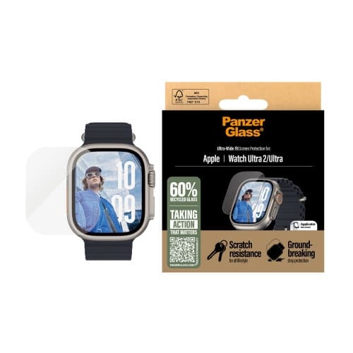 PanzerGlass - skärmskydd för smart klocka - ultrabred passning