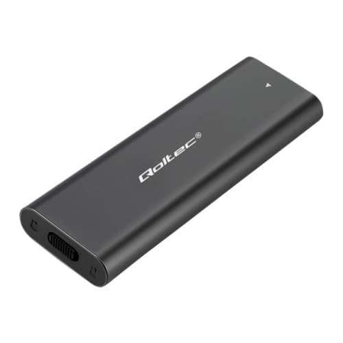 Qoltec - förvaringslåda - M.2 NVMe Card / PCIe (NVMe) - USB-C 3.1 (Gen 2) Svart
