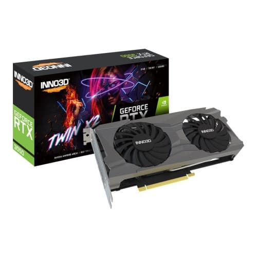 Inno3D GeForce RTX 3050 TWIN X2 - grafikkort - GF RTX 3050 - 8 GB Svart
