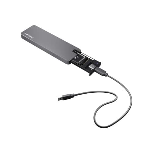 Natec RHINO - förvaringslåda - M.2 NVMe Card / PCIe (NVMe) - USB 3.2 (Gen 2x1) Svart